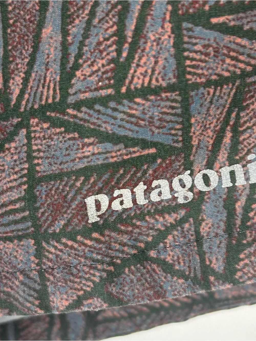Patagonia Brown Blue Geometric Nine Trails 8